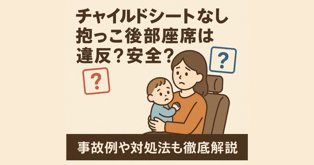 チャイルドシートなし抱っこ後部座席は違反？安全？事故例や対処法も徹底解説