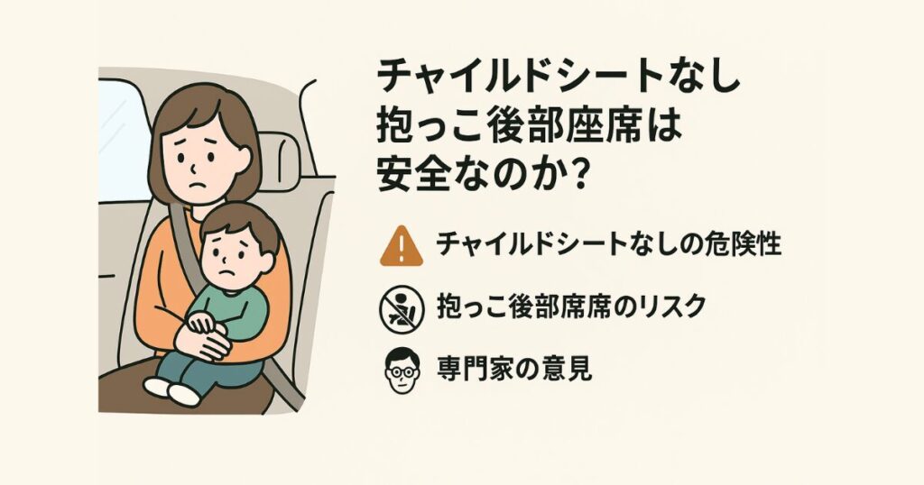 チャイルドシートなし抱っこ後部座席は安全なのか?